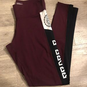 Maroon Victoria’s Secret PINK Pocket Leggings